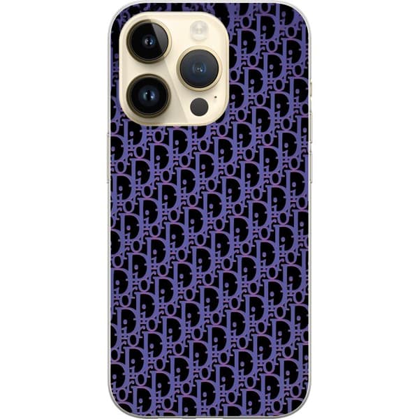 Kompatibelt Mobildeksel til Apple iPhone 14 Pro Moderneluksuriøst monogram i stilrent design
