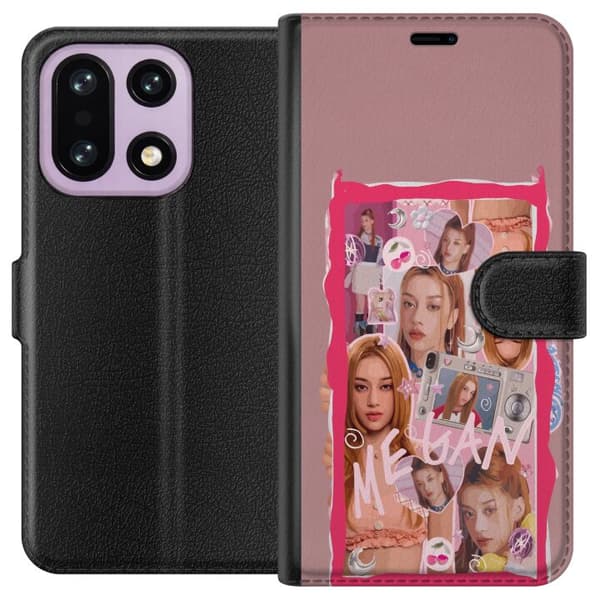 Kompatibel Tegnebogsetui til OnePlus 15 Megan rosa collage
