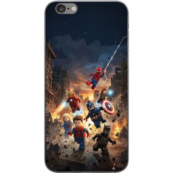 Kompatibelt Mobildeksel til Apple iPhone 6 Plus Spennende LEGO Marvel motiv for superheltfans