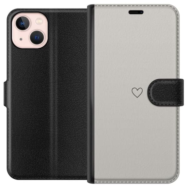 Kompatibelt Lommeboketui til Apple iPhone 13 mini Hjerte