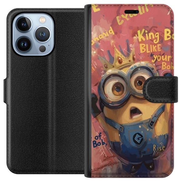 Kompatibel Tegnebogsetui til Apple iPhone 13 Pro Minion Med Krona