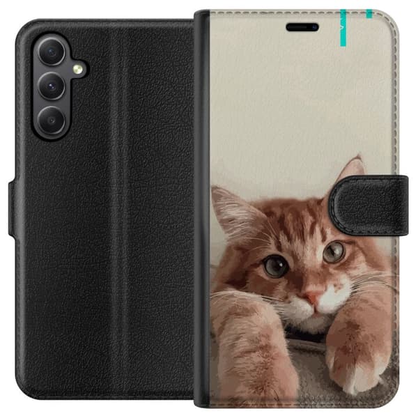 Kompatibelt Plånboksfodral till Samsung Galaxy S23 FE Katt