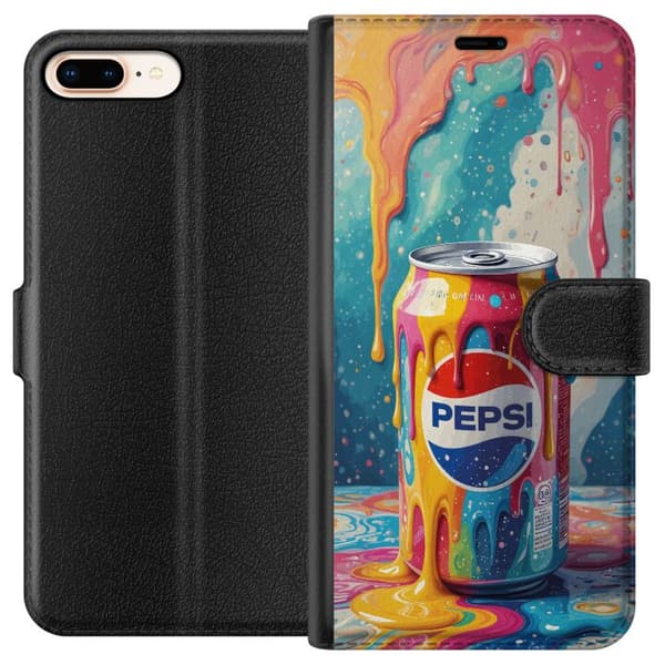 Kompatibelt Lommeboketui til Apple iPhone 7 Plus Kreativ popkunst med brusboks