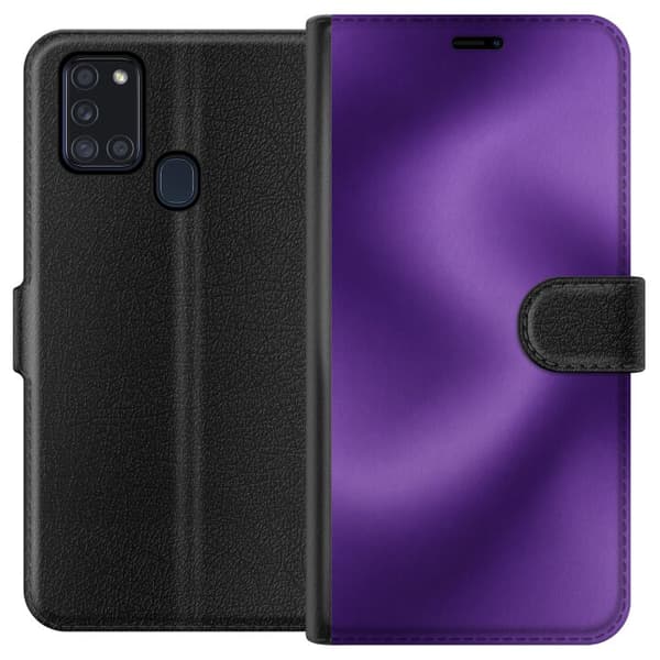 Kompatibelt Lommeboketui til Samsung Galaxy A21s Lilla bevegelse