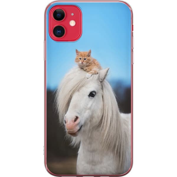 Kompatibelt Mobildeksel til Apple iPhone 11 Hest & Katt