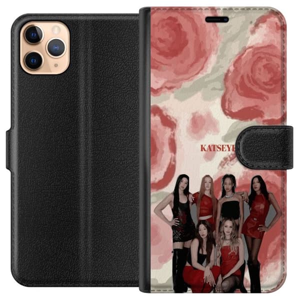 Yhteensopiva Lompakkokotelo Apple iPhone 11 Pro Max KATSEYE rött grupporträtt