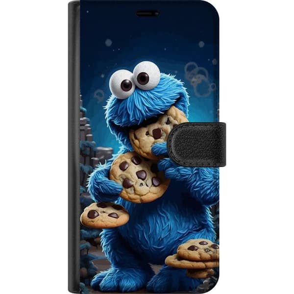 Kompatibel Tegnebogsetui til Apple iPhone X Klassisk Cookie Monster med store chokoladekager