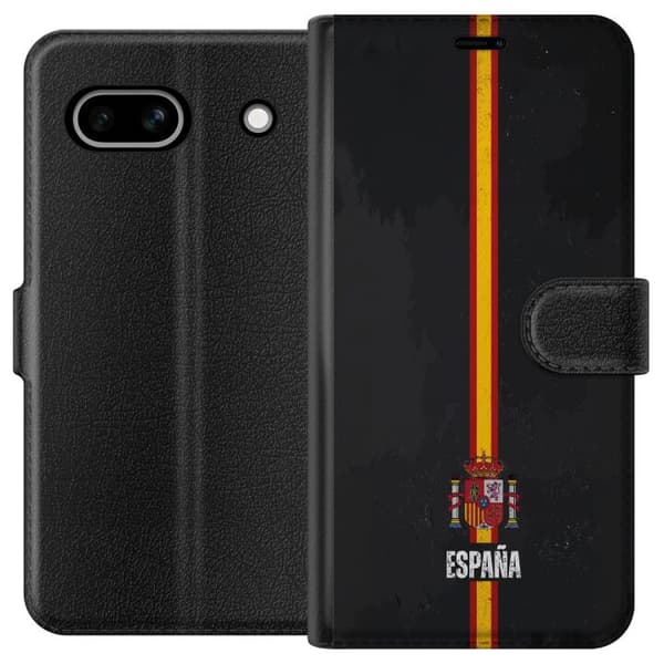 Kompatibelt Lommeboketui til Google Pixel 7a Stilig design med Spanias flagg