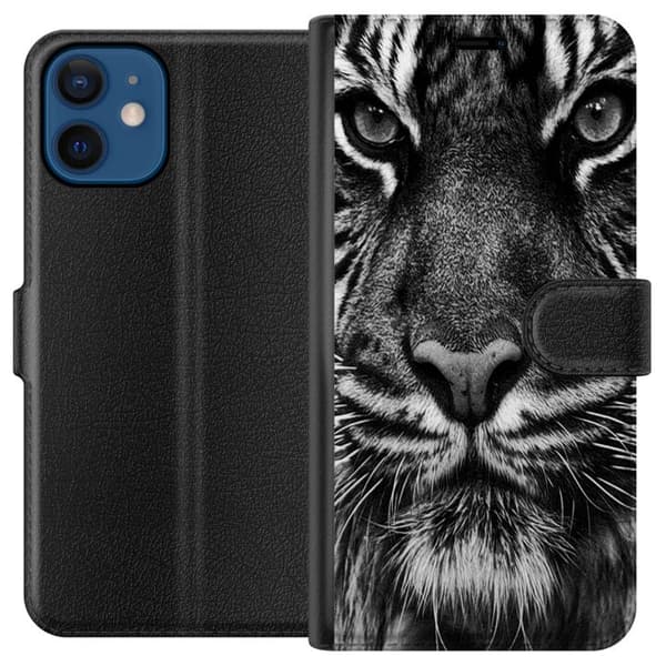 Kompatibel Tegnebogsetui til Apple iPhone 12 Tiger