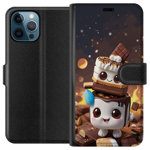 Kompatibelt Plånboksfodral till Apple iPhone 12 Pro Sött dessertdesign med marshmallow