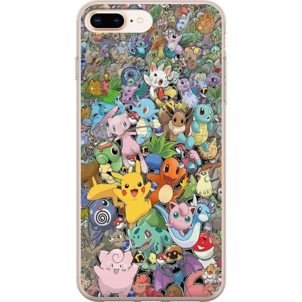 Kompatibelt Mobildeksel til Apple iPhone 7 Plus Stor samling detaljerte Pokémon-karakterer i et kollasj