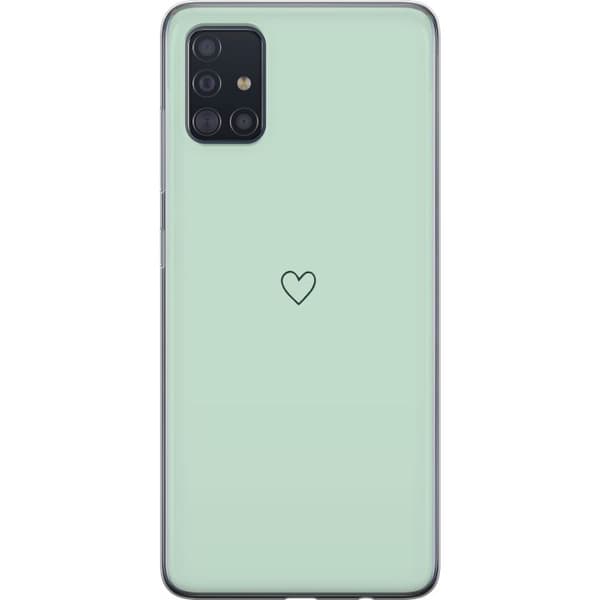 Kompatibelt Mobildeksel til Samsung Galaxy A51 Hjerte Grønn