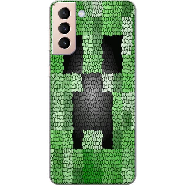 Kompatibelt Mobildeksel til Samsung Galaxy S21 Creeper / Minecraft