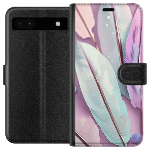 Kompatibelt Plånboksfodral till Google Pixel 6a Fjäder i pastell