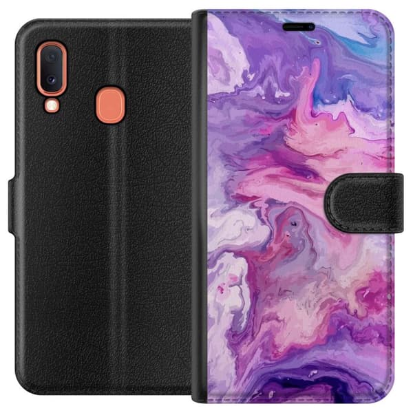 Kompatibelt Lommeboketui til Samsung Galaxy A20e Marmor