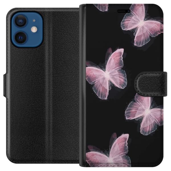 Kompatibelt Lommeboketui til Apple iPhone 12 Sommerfugler