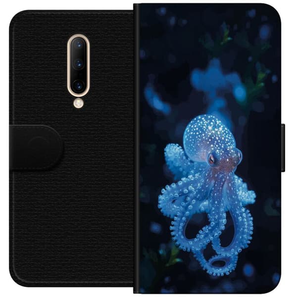 Kompatibelt Lommeboketui til OnePlus 7 Pro Nærbilde av blå blekksprut