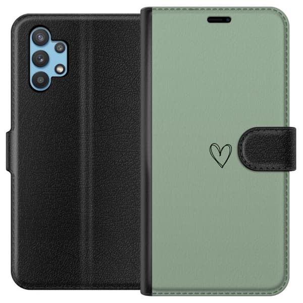 Kompatibelt Plånboksfodral till Samsung Galaxy A32 5G Hjärta