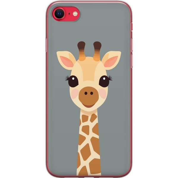 Kompatibelt Mobildeksel til Apple iPhone SE (2020) Söt giraff med stora ögon