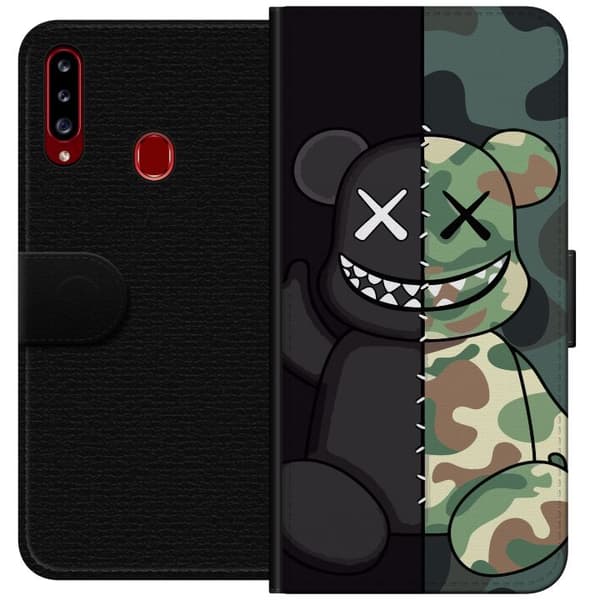 Kompatibelt Plånboksfodral till Samsung Galaxy A20s Army