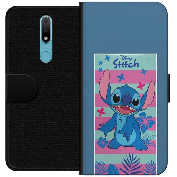 Kompatibelt Plånboksfodral till Nokia 2.4 Disney Stitch