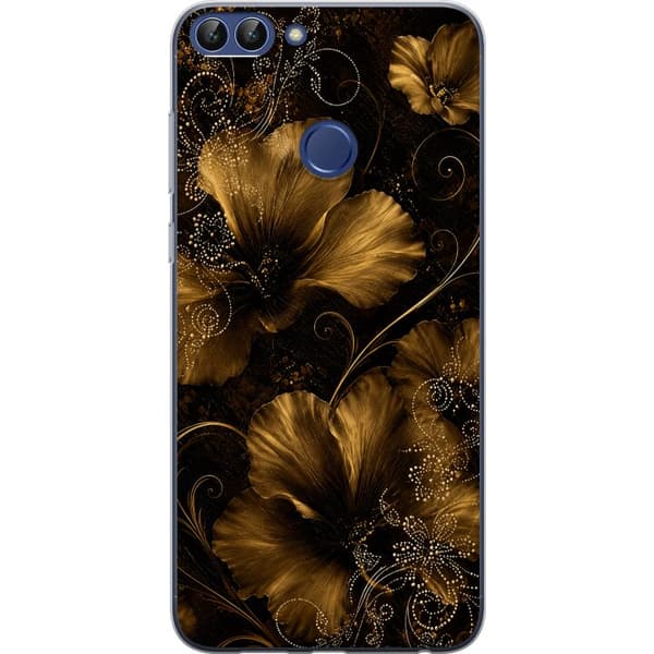 Kompatibelt Mobildeksel til Huawei P smart Gyllen blomstring