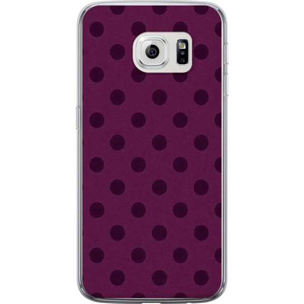 Kompatibelt Mobilskal till Samsung Galaxy S6 edge Plum Dots