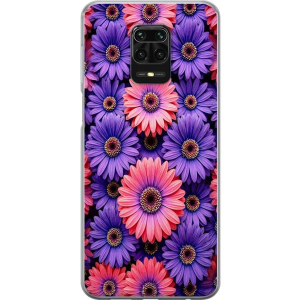 Kompatibelt Mobildeksel til Xiaomi Redmi Note 9S Lila och rosa blommor