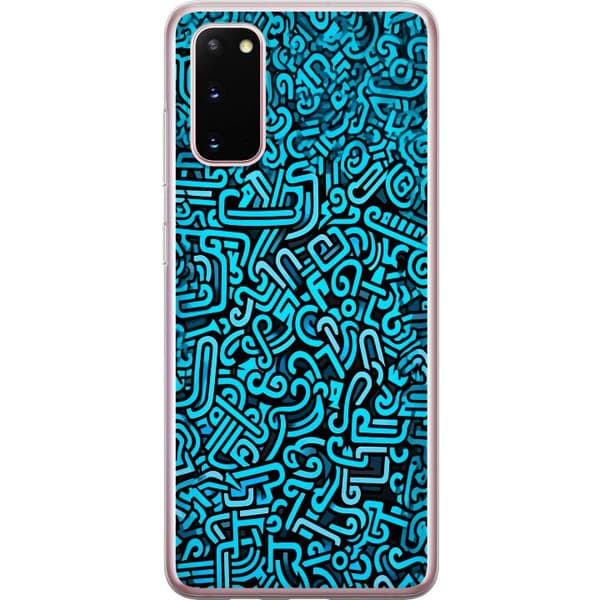Kompatibelt Mobildeksel til Samsung Galaxy S20 Blå abstrakt graffiti