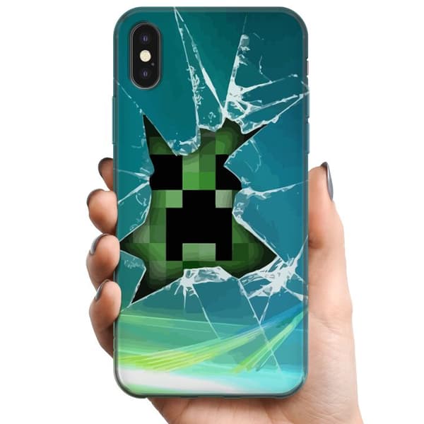 Kompatibelt Mobildeksel til Apple iPhone X MineCraft