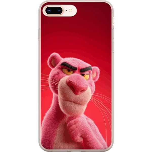 Kompatibelt Mobildeksel til Apple iPhone 7 Plus Ikonsisk Rosa Panter-design med modig rød bakgrunn