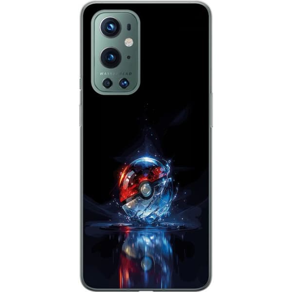 Kompatibelt Mobildeksel til OnePlus 9 Pro Pokéball med refleksjon og blå vann effekter