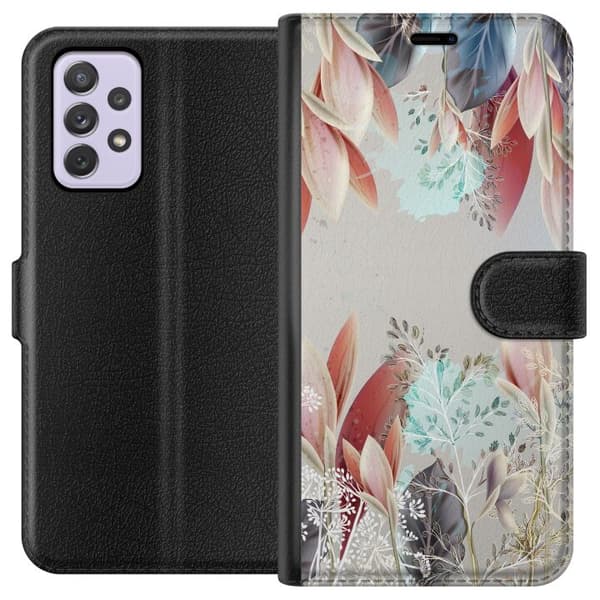 Kompatibelt Lommeboketui til Samsung Galaxy A52s 5G Blomster