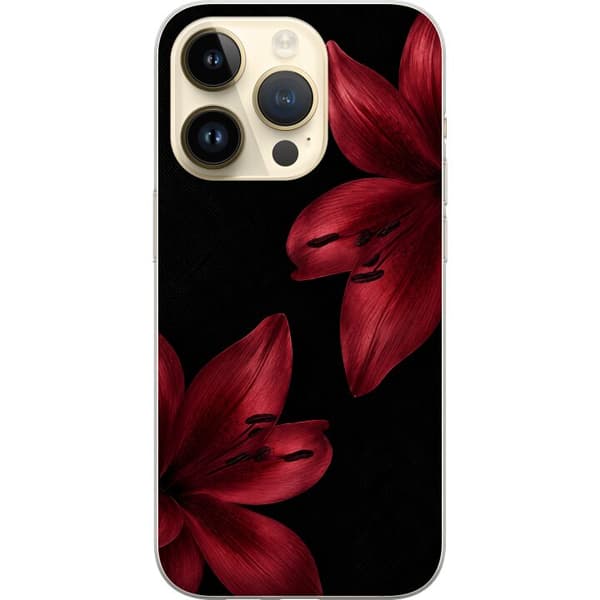 Kompatibelt Mobilskal till Apple iPhone 14 Pro Red Lily Noir