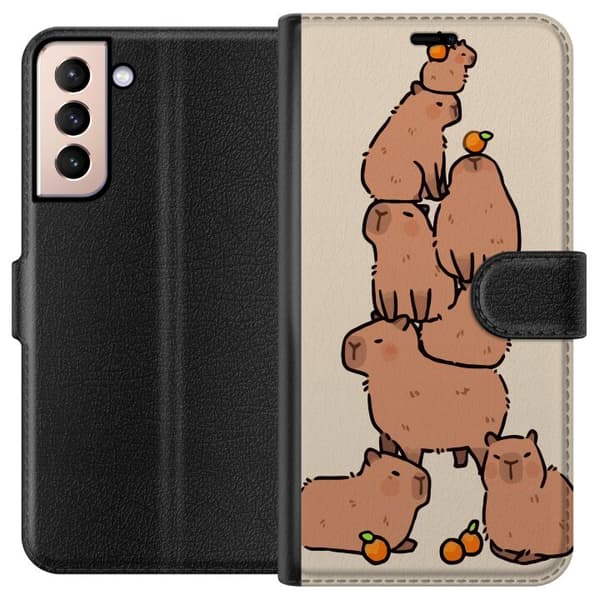 Kompatibel Tegnebogsetui til Samsung Galaxy S21 Kapybara