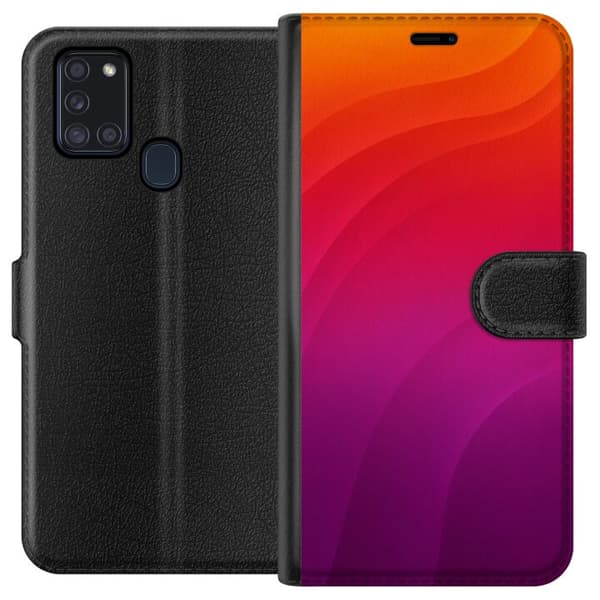 Kompatibelt Lommeboketui til Samsung Galaxy A21s Sunset Waves
