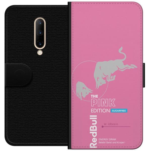 Kompatibel Tegnebogsetui til OnePlus 7 Pro Moderne lyserød energidrik design