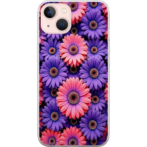Kompatibelt Mobilskal till Apple iPhone 13 Lila och rosa blommor