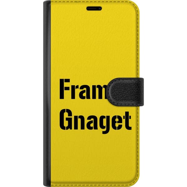 Kompatibel Tegnebogsetui til Apple iPhone 15 Plus Stærk typografisk design med gul baggrund og mørk kontrasterende tekst