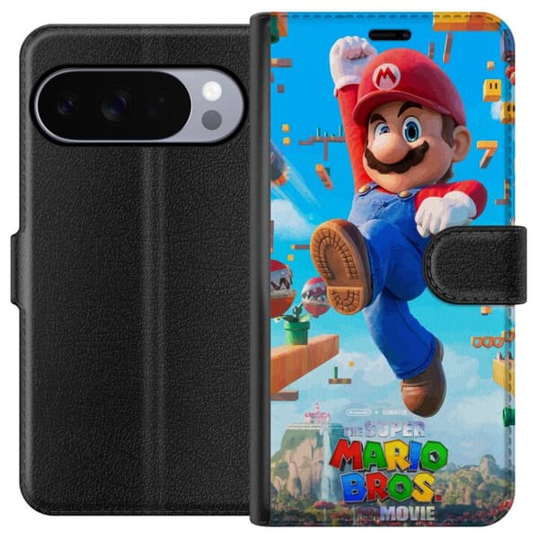 Kompatibel Tegnebogsetui til Google Pixel 11 Pro Dynamisk spilmotiv med Mario og ikoniske platforme