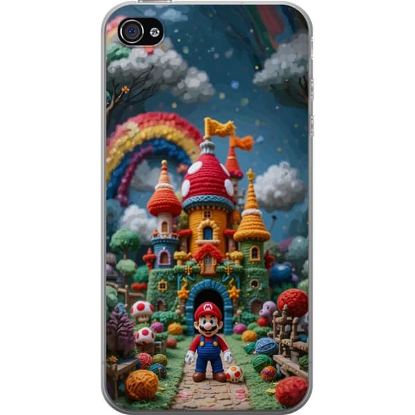 Kompatibelt Mobildeksel til Apple iPhone 4s Super Mario-inspirert eventyrtema