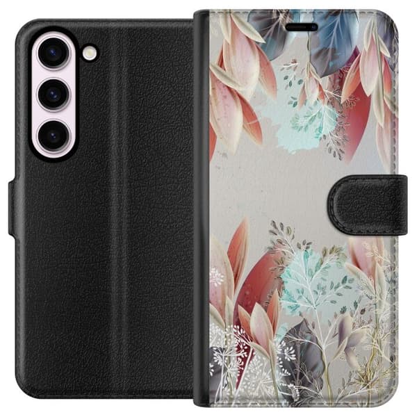 Kompatibel Tegnebogsetui til Samsung Galaxy S23 Blomster
