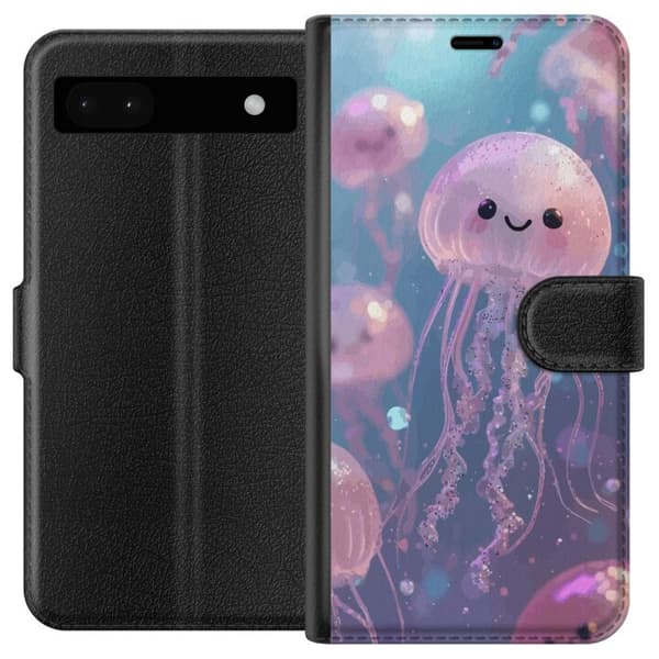 Kompatibel Tegnebogsetui til Google Pixel 6a Magisk Glitrende Vandmand i Pastel