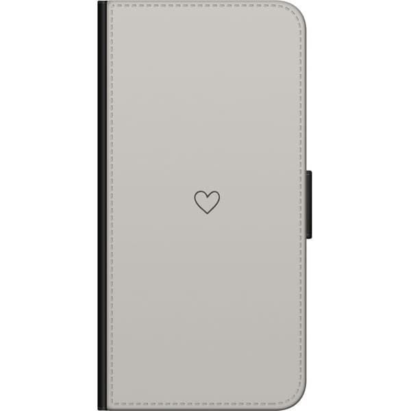 Kompatibelt Plånboksfodral till Samsung Galaxy A20s Hjärta Beige