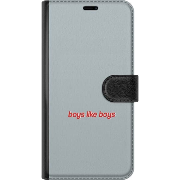 Kompatibel Tegnebogsetui til Apple iPhone 14 Plus Boys Like Boys text