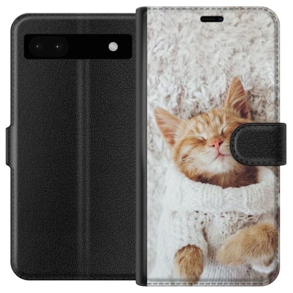 Yhteensopiva Lompakkokotelo Google Pixel 6a Kitten Neule