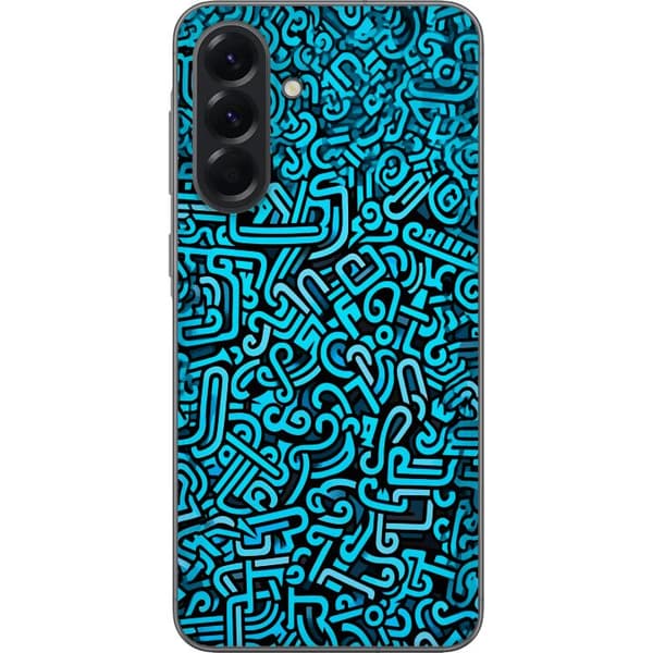 Kompatibelt Mobilskal till Samsung Galaxy A56 Blå abstrakt graffiti