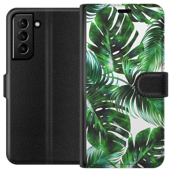 Kompatibelt Lommeboketui til Samsung Galaxy S21+ 5G Blad