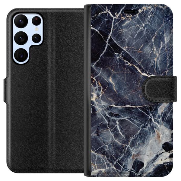 Kompatibelt Plånboksfodral till Samsung Galaxy S22 Ultra 5G Marbled
