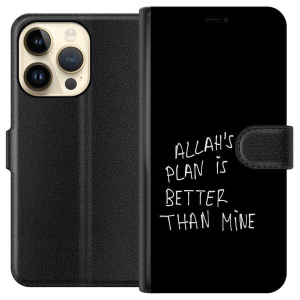 Kompatibelt Plånboksfodral till Apple iPhone 14 Pro Allahs plan är bättre än min
